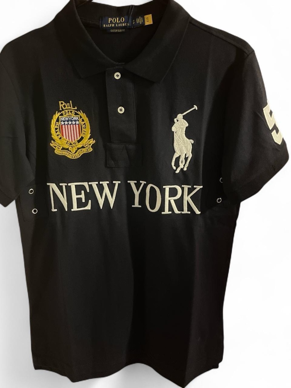 Polo Ralph Lauren Navy Blue "New York" Crest Polo